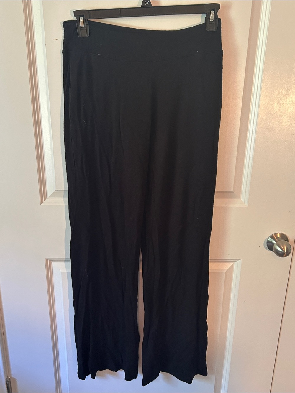 Soma Black Wide-Leg Pull-On Pants